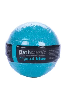 Шарик для ванны Fabrik cosmetology бурлящий с шиммером Crystal Blue 120 гр