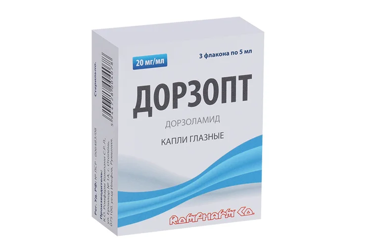 Дорзопт капли 20 мг / мл 3 шт