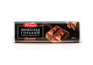 Шоколад горький 72% какао 25 гр