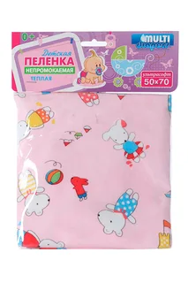 Пеленка Молти Даяпес непромок для коляски из ультрасофта мишки на разовом 50×70 см