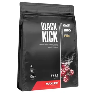 Энергетический напиток с кофеином и гуараной Блэк Кик (Black Kick), вкус вишня, 1000 г, Maxler