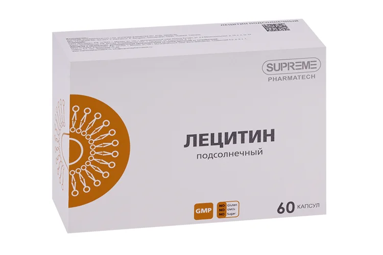 Лецитин подсолнечный Supreme Pharmatech 1 340 мг 60 шт капсулы