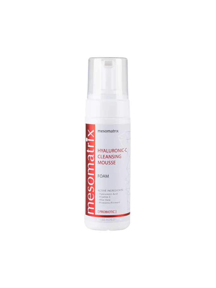 Hyaluronic- C пенка очищающая увлажняющая с гиалуроновой кислотой и витамином С и пробиотиками Mesomatrix/Мезоматрикс 180 мл