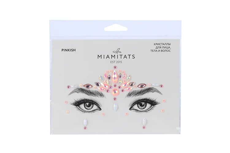 Кристаллы на клейком слое для лица Miamitats Face Gems Pinkish (1756)
