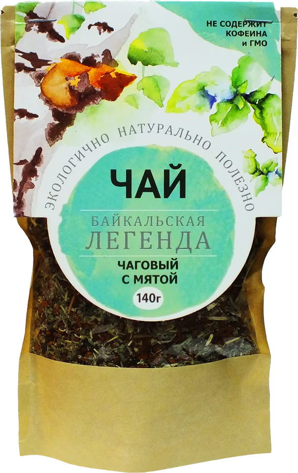 Чай "Байкальская Легенда" чаговый с мятой 140 гр Байкальская Легенда