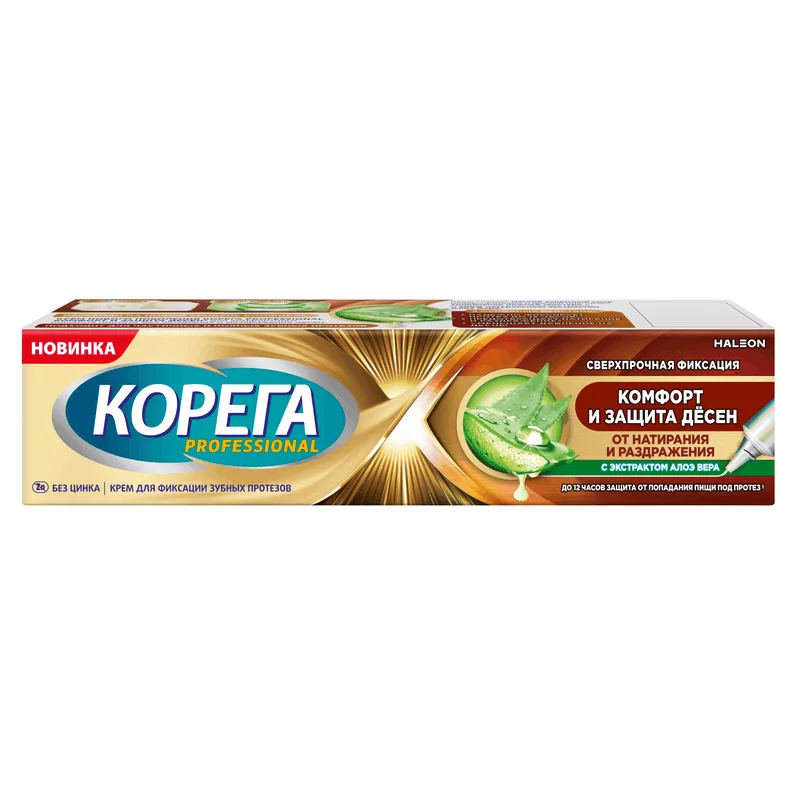 Корега Профешнл Комфорт И Защита Десен Крем для Фиксации Зубных Протезов 40Г