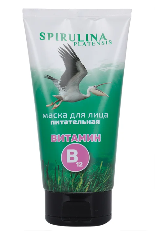 Маска Спирулина-Фитосила питательная с витамином В12 для лица 150 мл