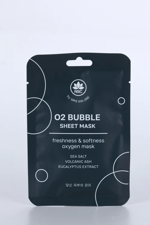 Маска NSC O2 Bubble Sheet ультраочищ пузырьков тканев 25 гр
