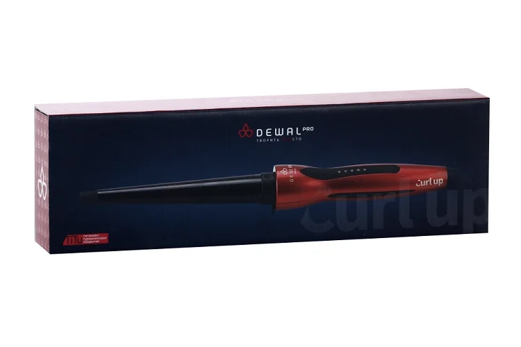 Плойка 03-1325R Dewal для волос конусная 13-25 мм с терморегулятором curl up