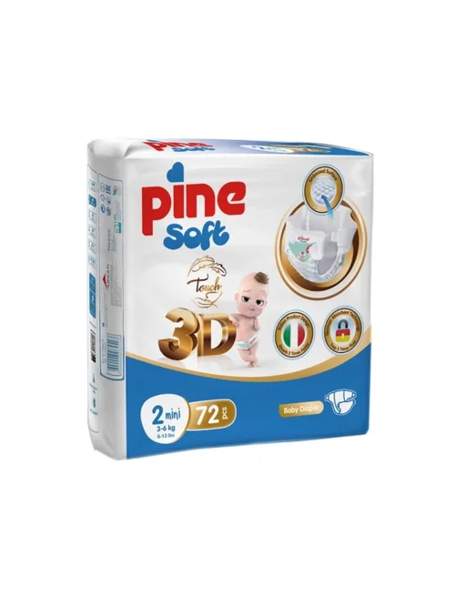 Подгузники детские 2 Pine Soft 3D Mini (3-6 кг) 72 шт