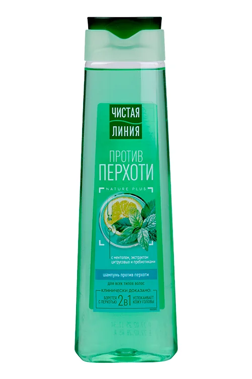 Шампунь Чистая линия п/перхоти с ментолом / экстрактом цитрусовых для волос 400 мл