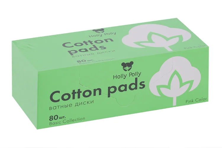 Ватные диски Holly Polly косметические розовые 80 шт