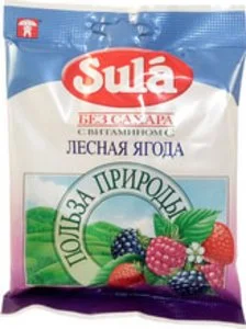 Леденцы Зула без сахара Лесная ягода 60г