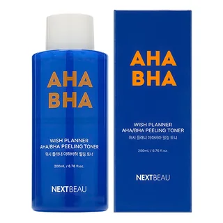 Отшелушивающий пилинг-тонер с AHA/BHA кислотами для проблемной кожи 200 мл Nextbeau