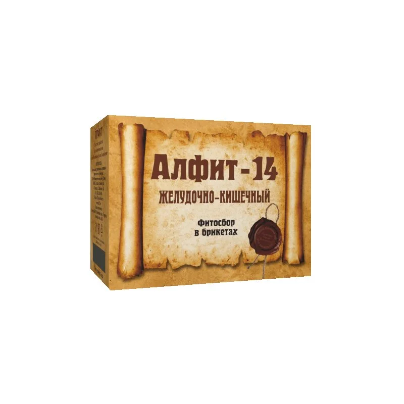 Алфит-14 Сбор Желудочно Кишечный Утро+Вечер Брикет 120Г