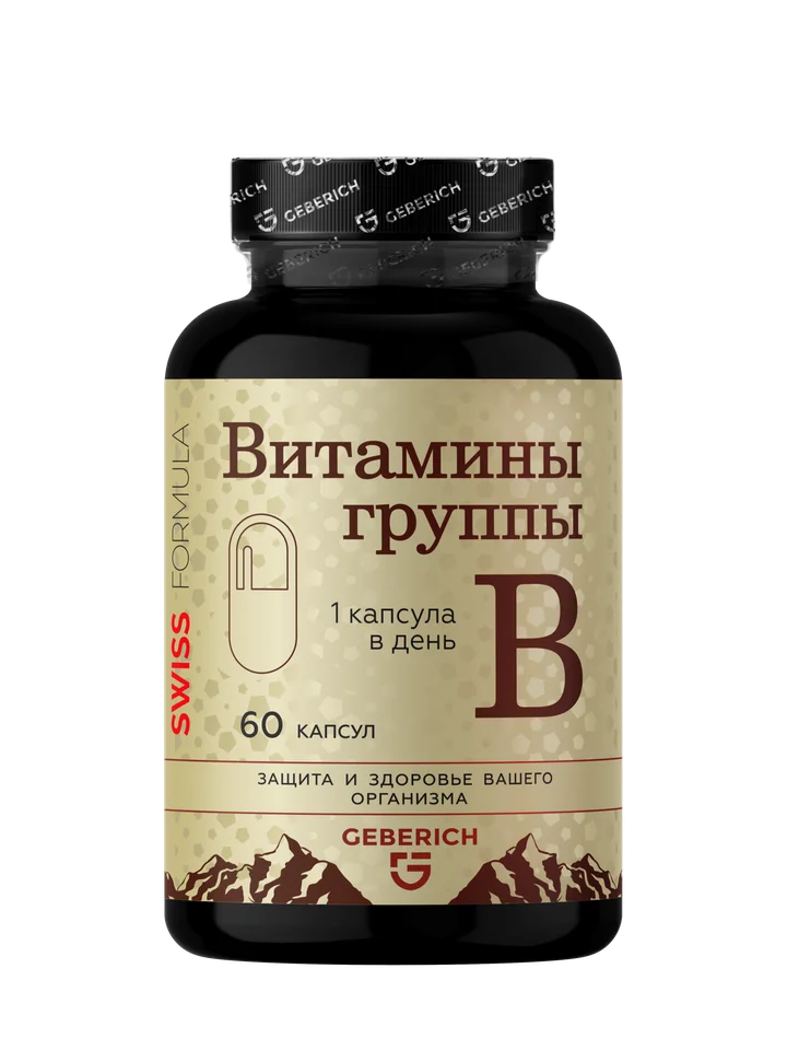 БАД к пище «В-комплекс 1-12» Geberich 60 капсул