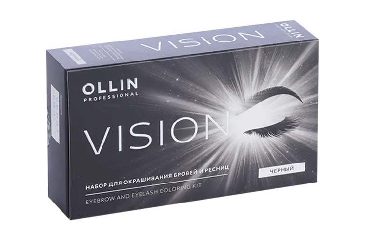 Набор Ollin Professional Vision для окрашивания бровей / ресниц черный