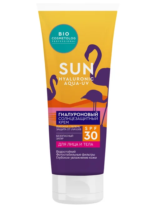 Крем Bio Cosmetolog Sun гиалурон солнцезащ SPF 30 для лица / тела, 75 мл