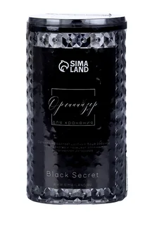 Органайзер Queen fair для хранения ватных дисков Black Secret 10×7,5×18 см цвет чёрный