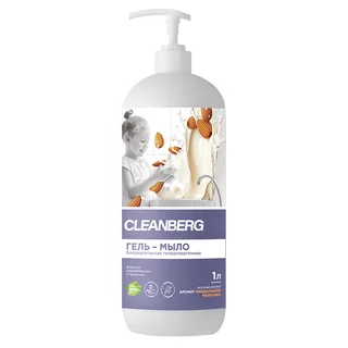 Гипоаллергенное увлажняющее мыло аромат миндаль 1л Cleanberg