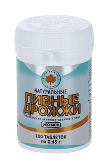 Дрожжи пивные Эко-мон натуральные 0,45 гр 100 шт таблетки