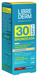 Крем Librederm Бронзиада тонирующий для лица солнцезащ SPF30, 50 мл