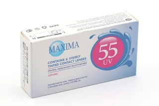 Линзы Maxima 55 UV контактные R 8,6 DIA 14,2 (диоптрия -1,0) 6 шт