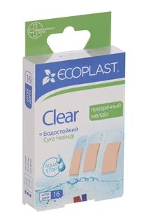 Набор Экопласт пластырь медицинский полимер Clear 16 шт