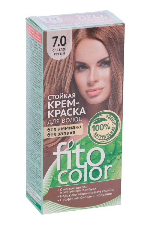 Крем-краска для волос Fitocolor тон 7,0 светло-русый 115 мл
