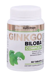 Гинкго Билоба+Глицин+В6 aTech Nutrition, 500 мг, 60 шт, таблетки покрытые пленочной оболочкой