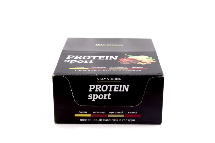Батончик Effort Protein Sport Микс банан / вишня / ореховый / шоколад 40 гр 24 шт