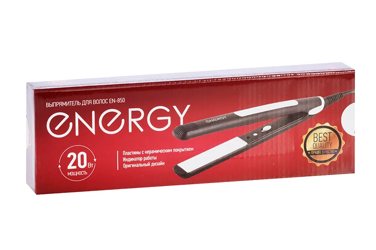 Выпрямитель Energy EN-850 20 Вт керамическое покрытие 22×85 мм до 220°С черный