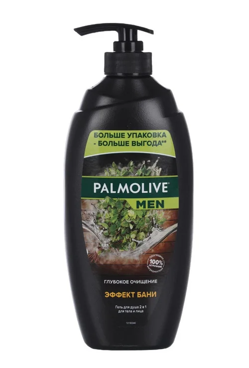 Гель для душа Palmolive Men Эффект Бани Глубокое Очищение 2 в 1 750 мл