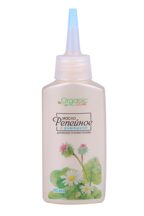 Масло Organic Labs репейное для волос с ромашкой, 90 мл