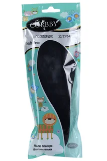 Стельки Corbby Kids Ortopedic ортопедические черный / бирюзовый р 32/33/34