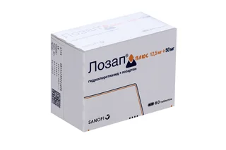 Лозап Плюс таб. п/п/о 50 мг+12,5 мг 60 шт