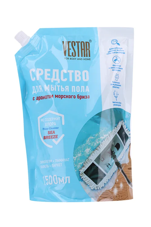 Средство для мытья пола Vestar с ароматом Морского бриза 1,5 л дой-пак