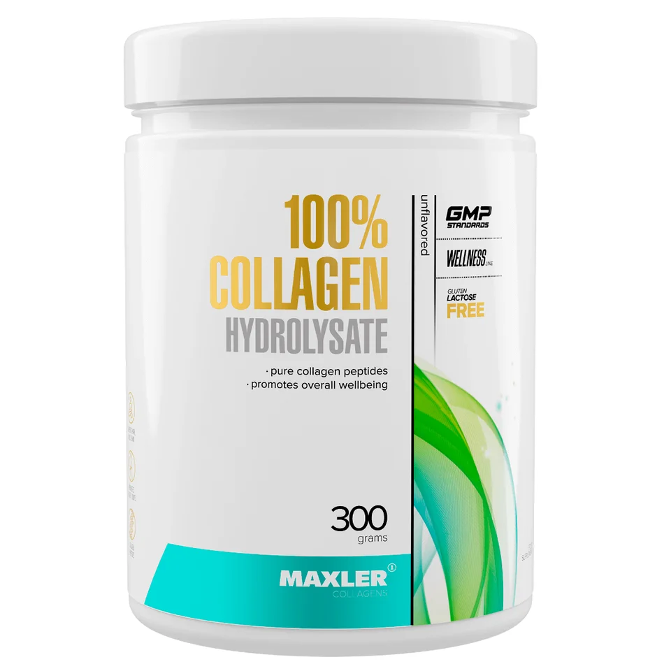 Гидролизат коллагена 100% (Collagen Hydrolysate), без запаха и вкуса, 300 г, Maxler