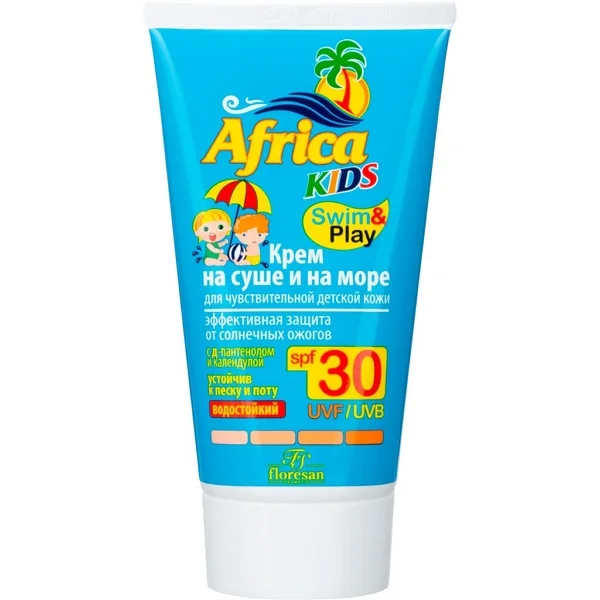Африка Кидс крем солнцезащитный на суше море для чувствительной кожи SPF30 150 мл 410