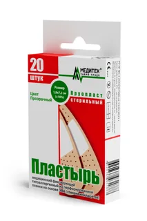 Пластырь Круопласт бактерицидный 1,9×7,2 см 20 шт прозрачный этиленвинилацетат