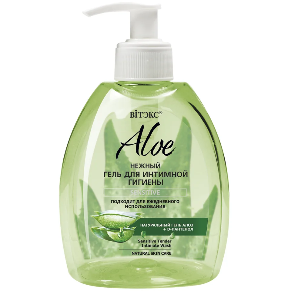 Нежный гель для интимной гигиены Sensitive Aloe 300 мл Витэкс