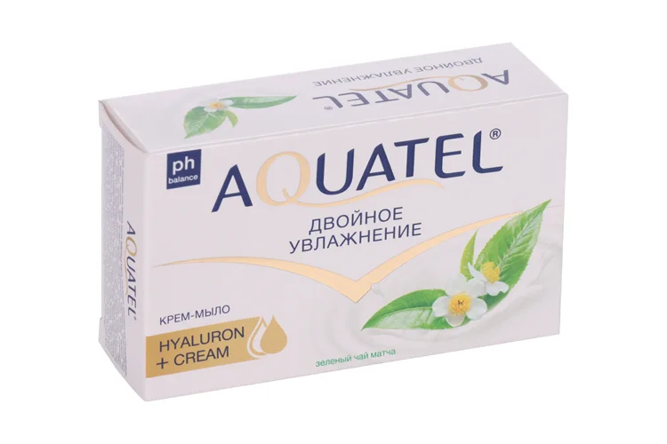 Крем-мыло Aquatel зеленый чай матча твердое 90 гр