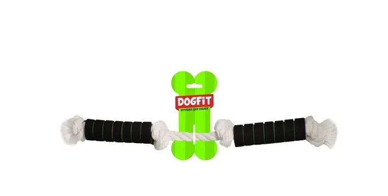 Грейфер Dogfit для собак из х/б каната нунчаки 4 узла и 2 ручки 48 см
