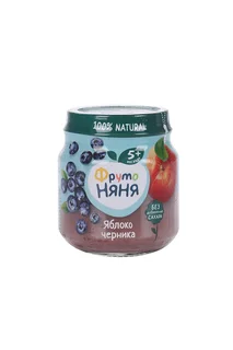 Пюре Фрутоняня яблоко / черника, 100 г