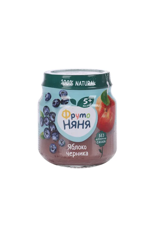 Пюре Фрутоняня яблоко / черника, 100 г