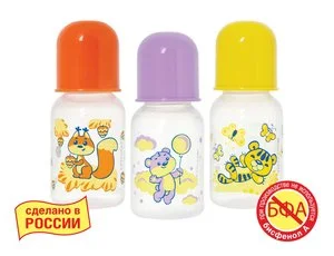 Курносики Бутылочка полипроп. соска латекс 0м+ 125 мл (11146)