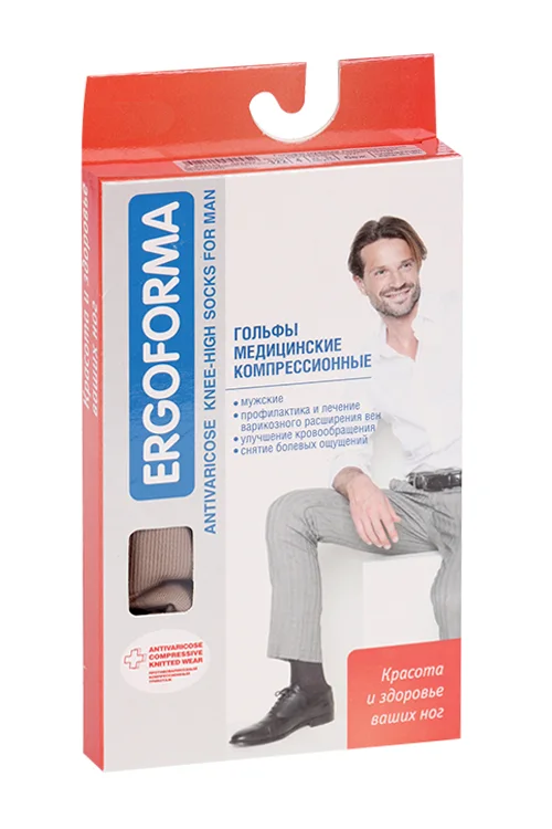 Гольфы Ergoforma компр 2 кл антиварикоз мужские 23-32 мм рт ст р 4 (322)