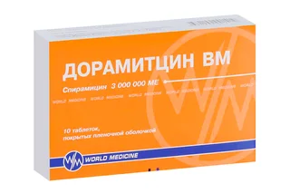 Дорамитцин ВМ 3000000 ме 10 шт таблетки покрытые пленочной оболочкой