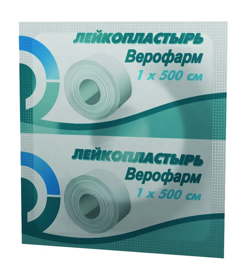 Пластырь Верофарм 1×500 см /карт. упак./