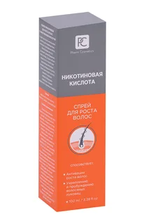 Спрей Pharm Cosmetics прикорневой для роста волос с никотиновой кислотой, 100 мл